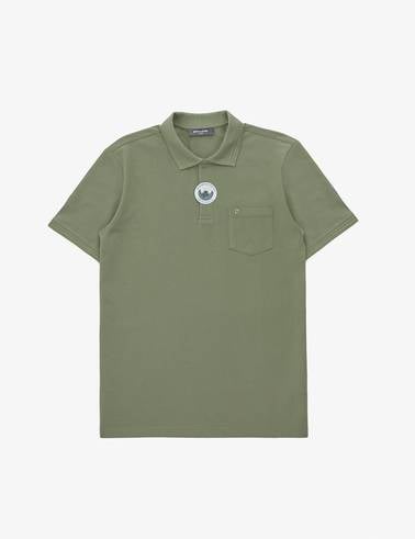 Haki Regular Fit %100 Pamuk Cepli Kıvrılmaz Düğmeli Polo Yaka Basic Tişört