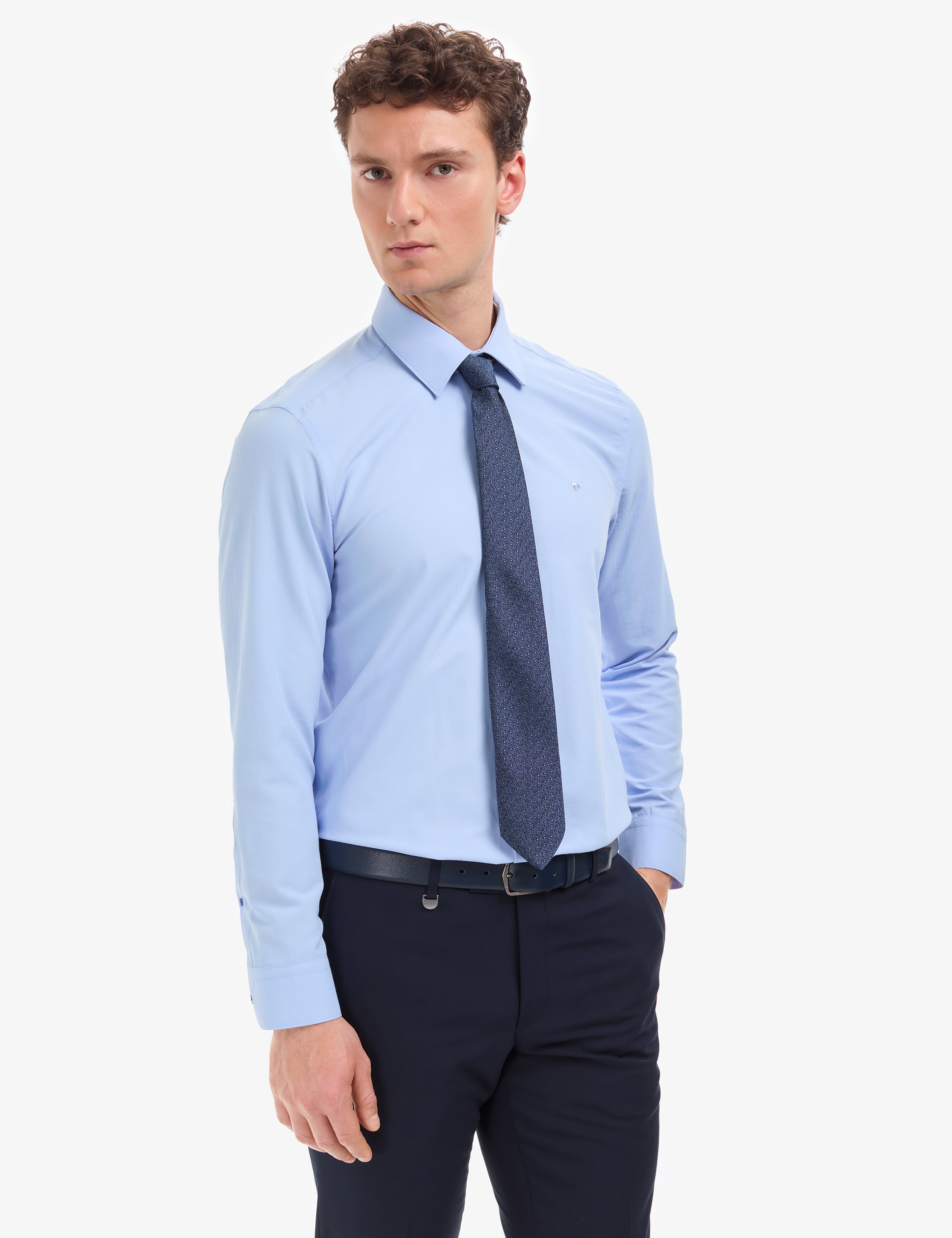 Mavi Slim Fit Uzun Kollu Basic Gömlek