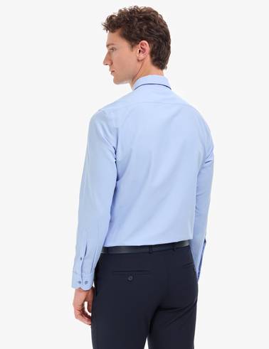 Mavi Slim Fit Uzun Kollu Basic Gömlek