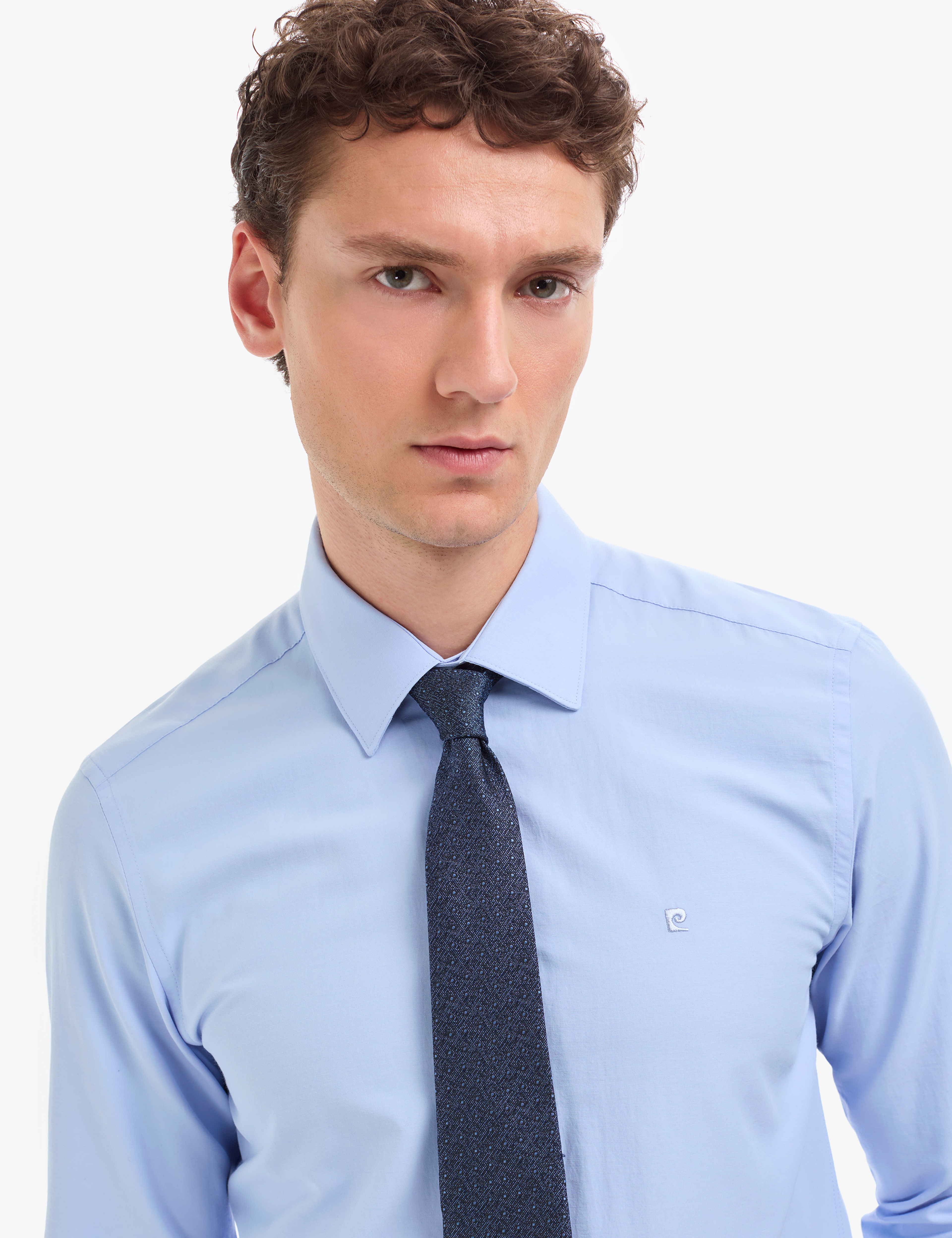 Mavi Slim Fit Uzun Kollu Basic Gömlek - Image 2