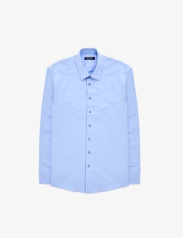 Mavi Slim Fit Uzun Kollu Basic Gömlek