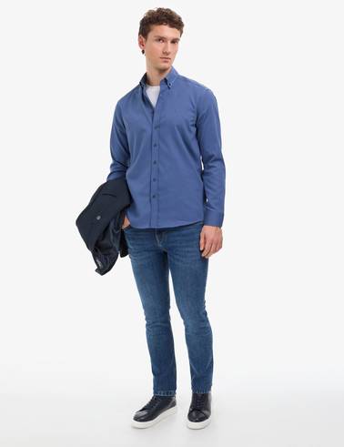İndigo Regular Fit Uzun Kollu Gömlek