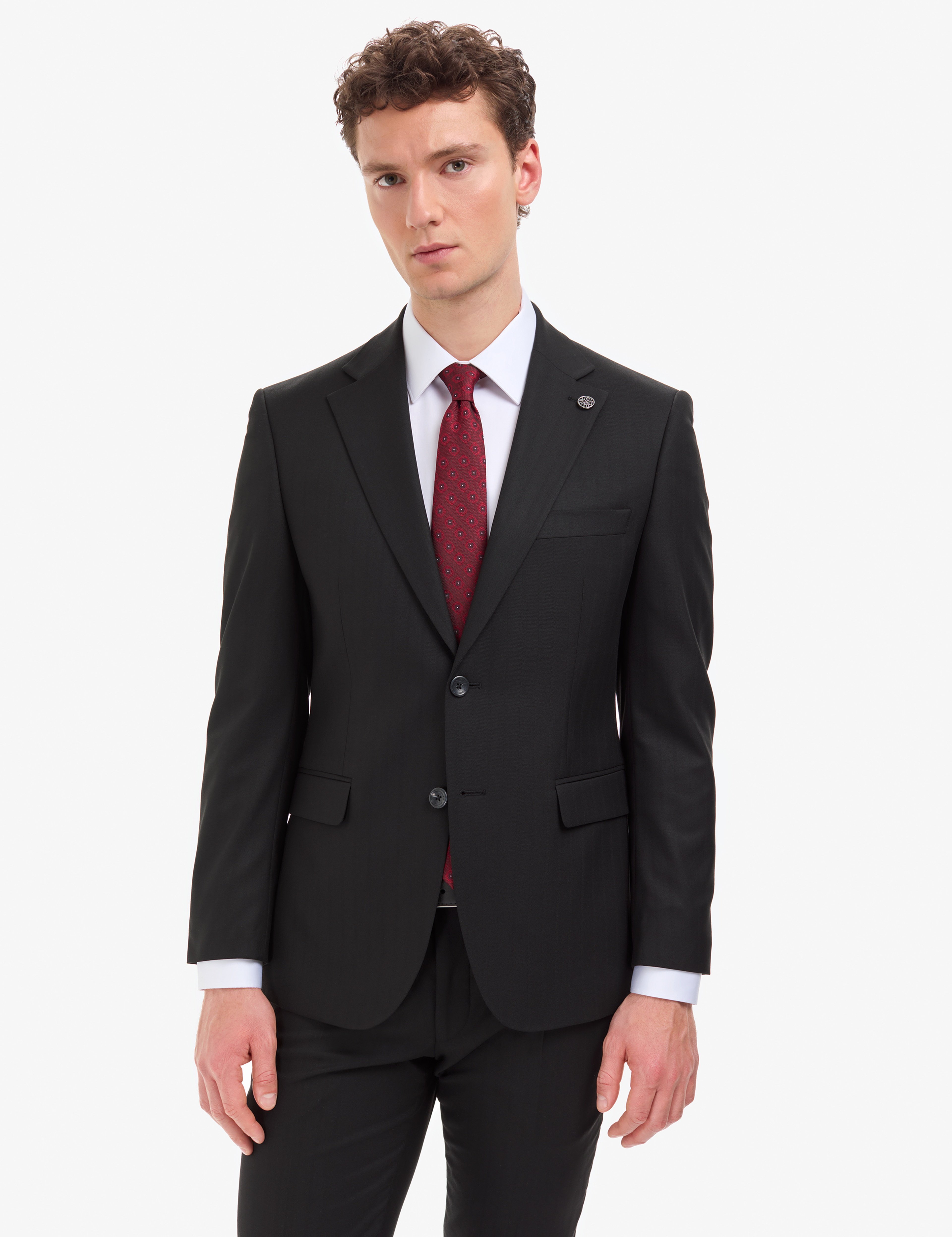Siyah Slim Fit Takım Elbise - Image 4
