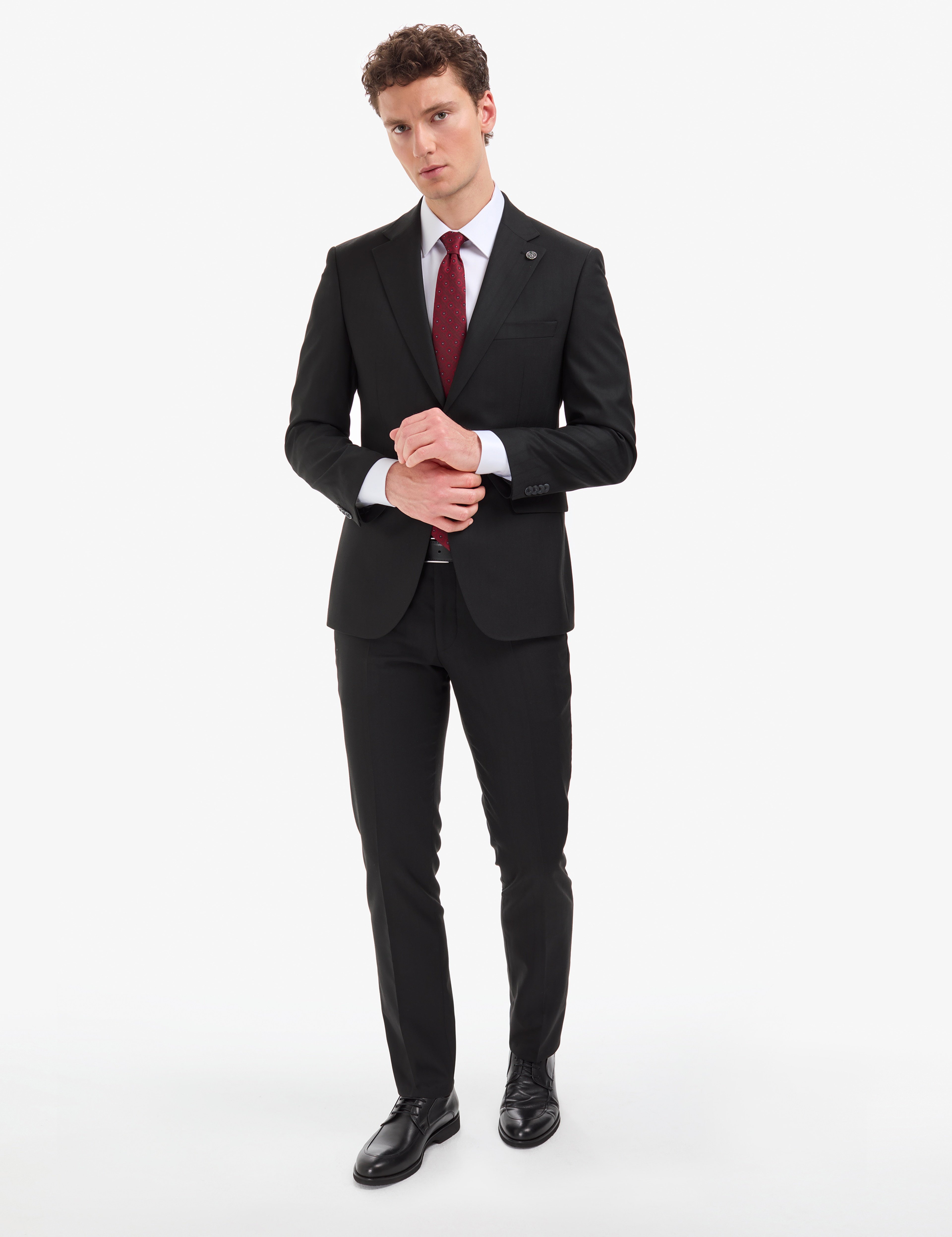 Siyah Slim Fit Takım Elbise - Image 1
