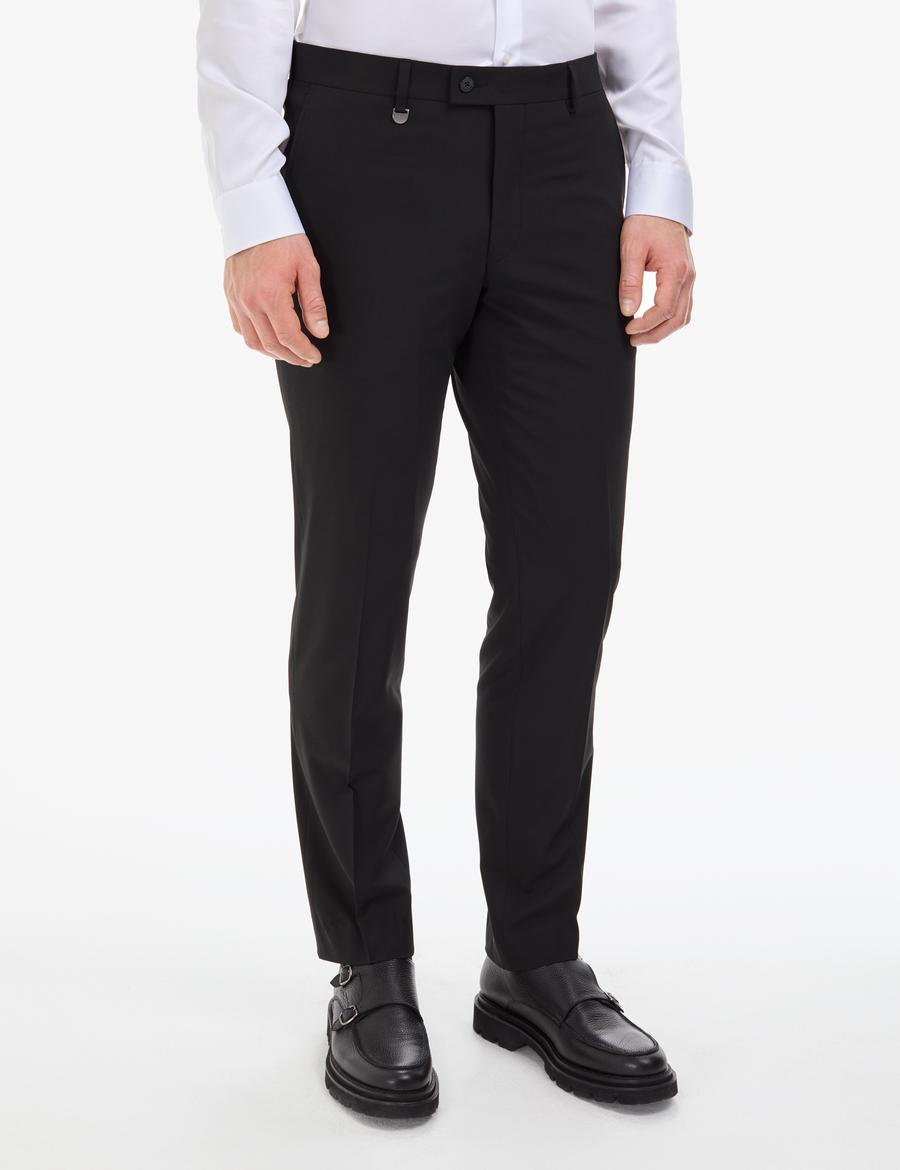 Siyah Slim Fit Kumaş Pantolon