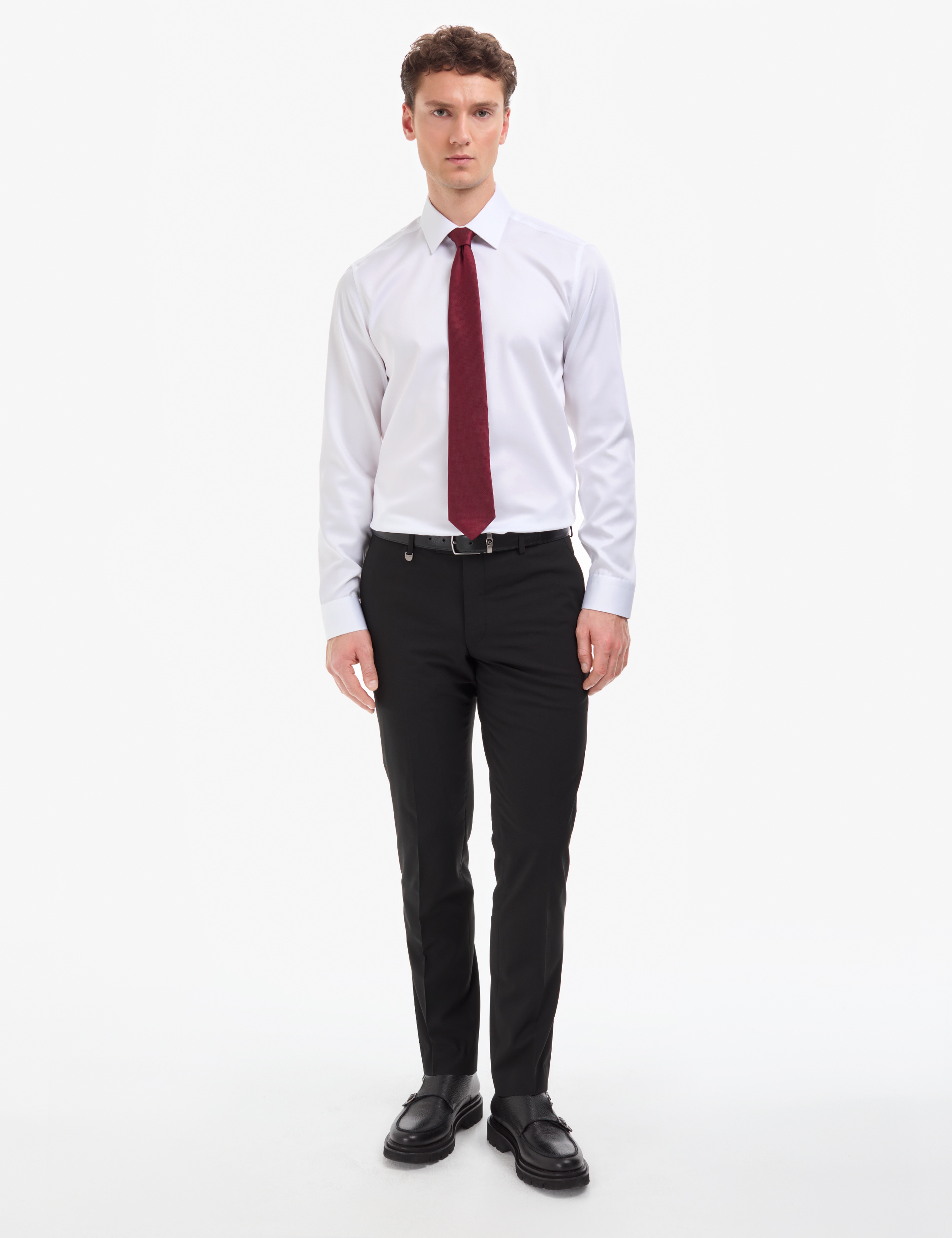 Siyah Slim Fit Kumaş Pantolon - Image 1
