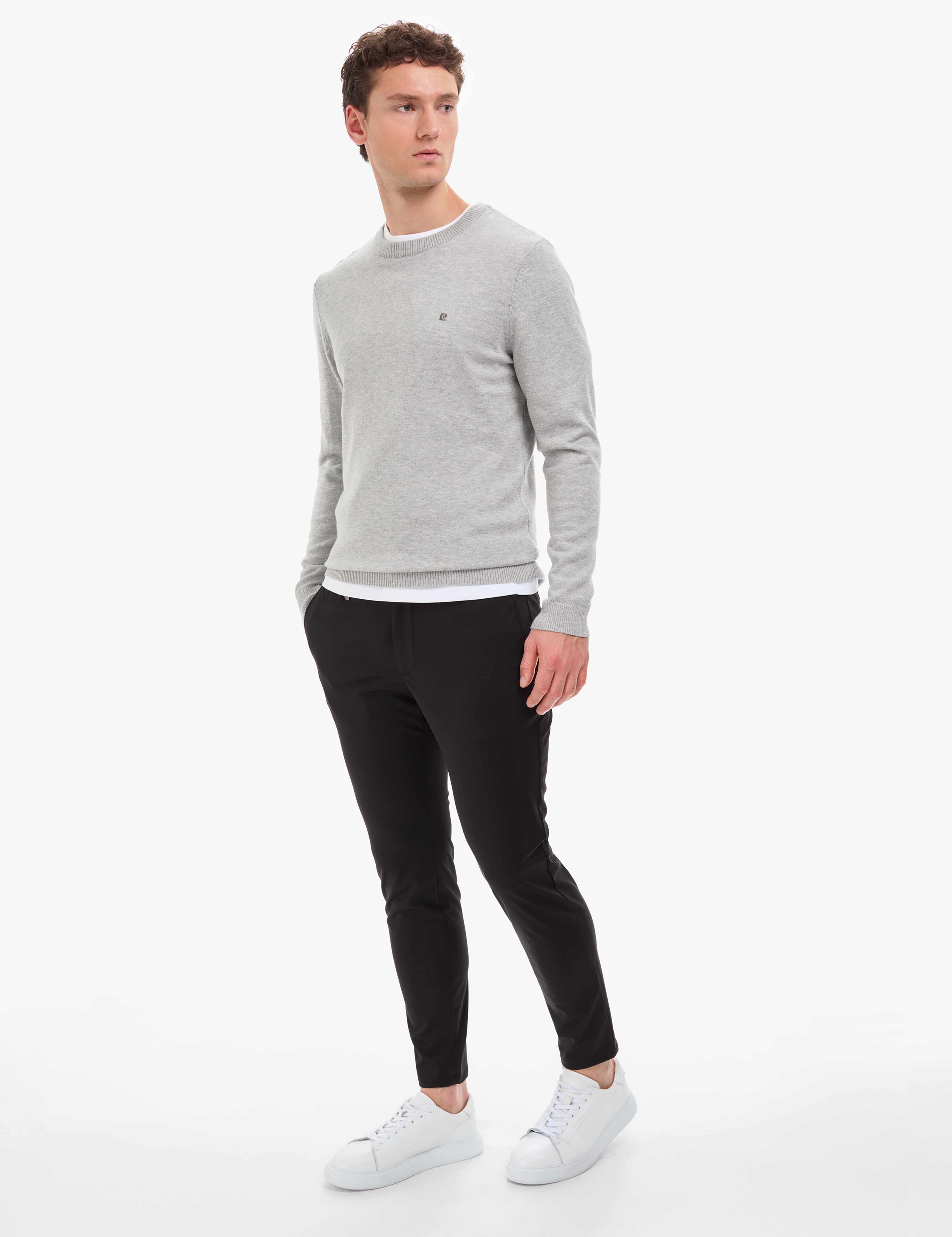 Siyah Klasik Jogger Beli Kordonlu Pantolon - Image 3