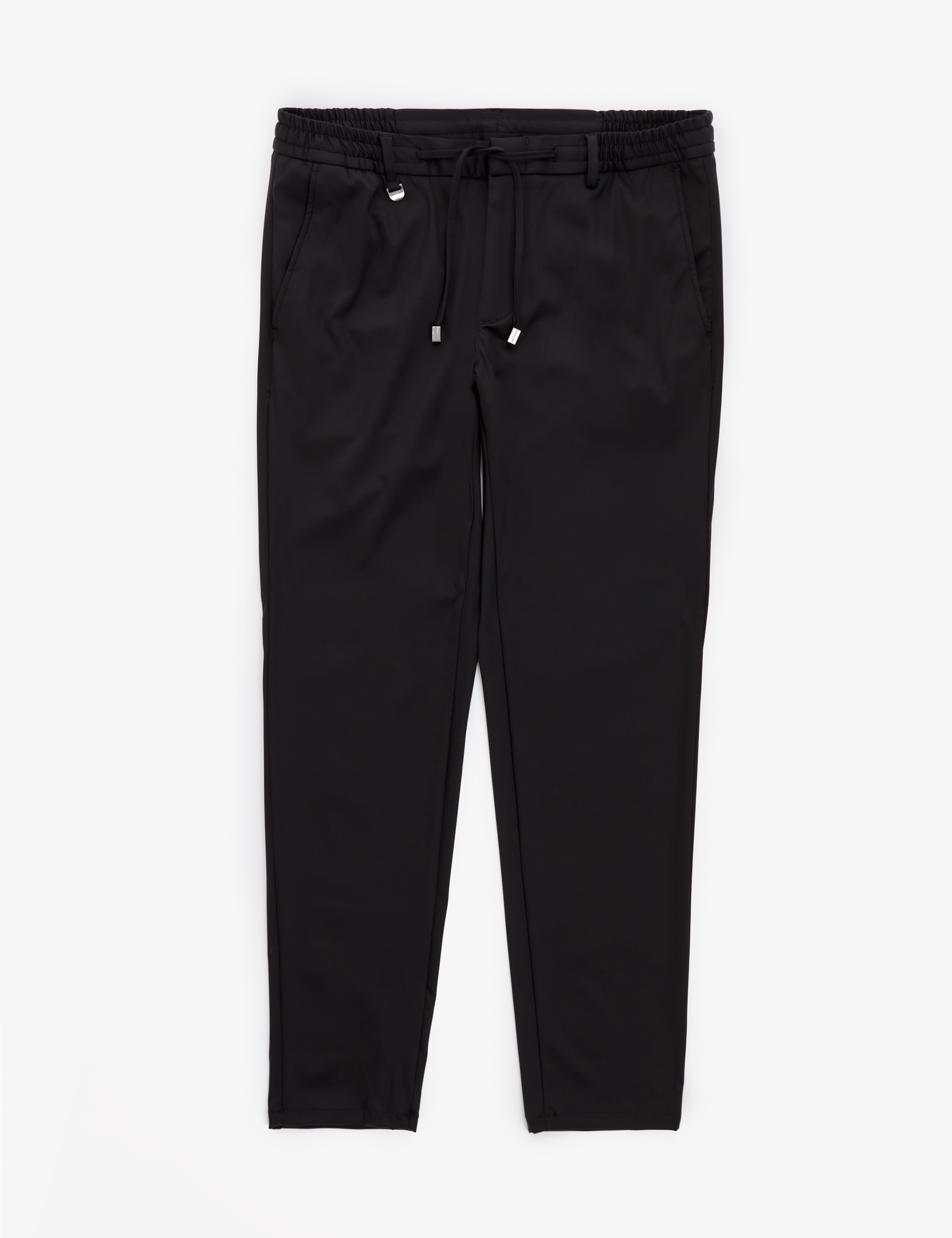 Siyah Klasik Jogger Beli Kordonlu Pantolon