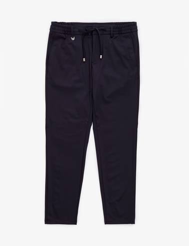 Lacivert Klasik Jogger Beli Kordonlu Pantolon