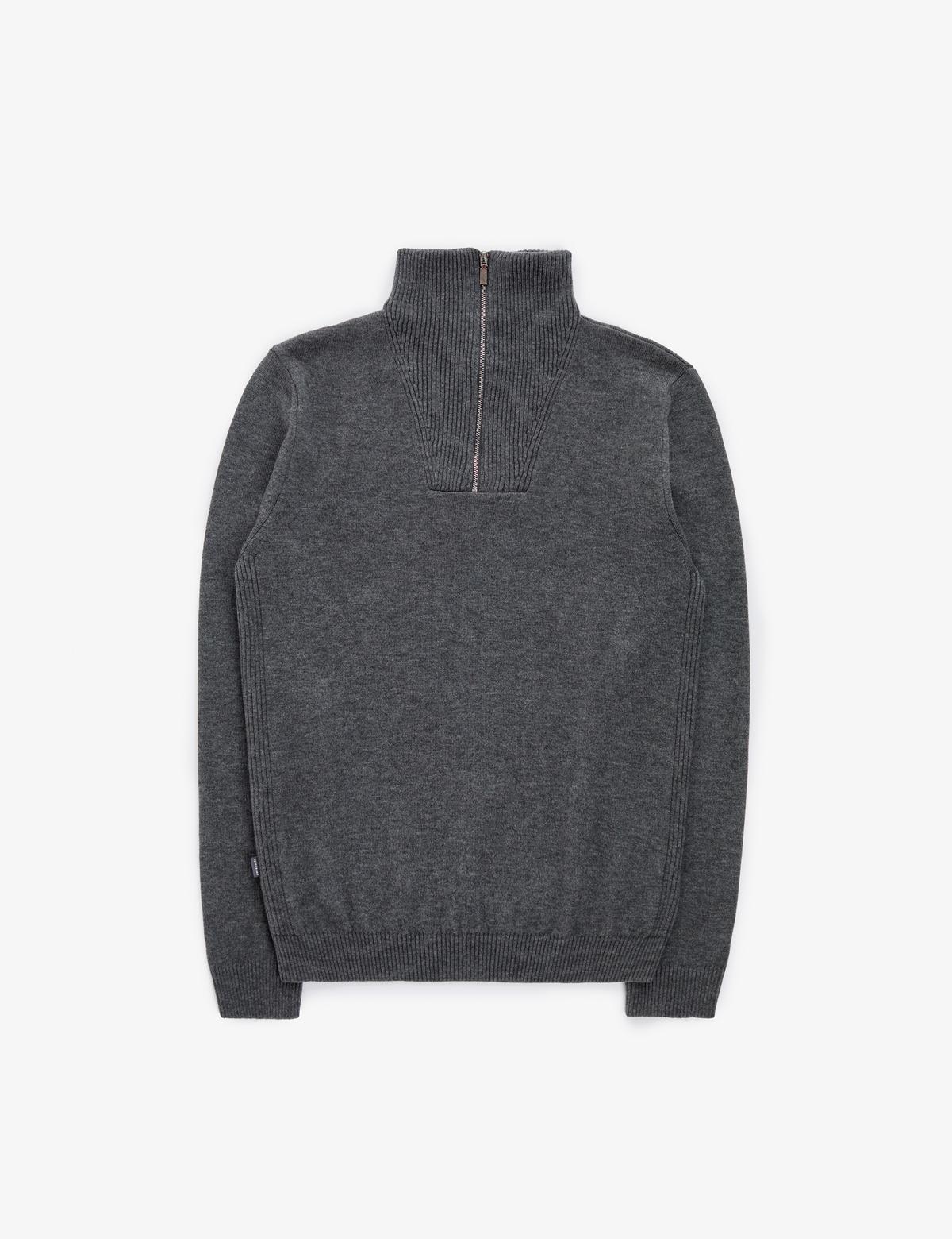 Gri Melanj Regular Fit Kazak - 50315714009