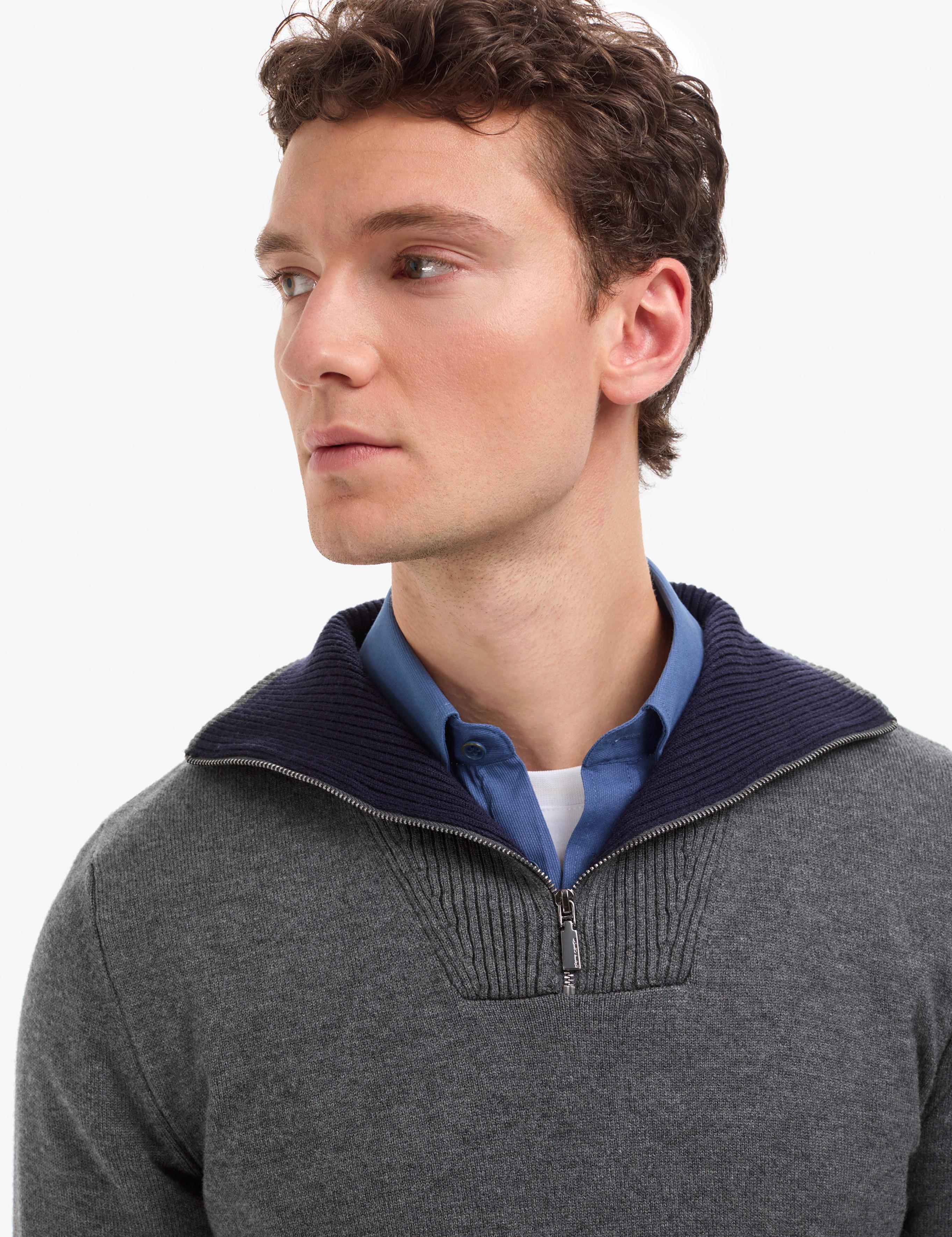 Gri Melanj Regular Fit Kazak