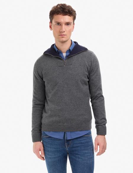 Gri Melanj Regular Fit Kazak - 50315714009