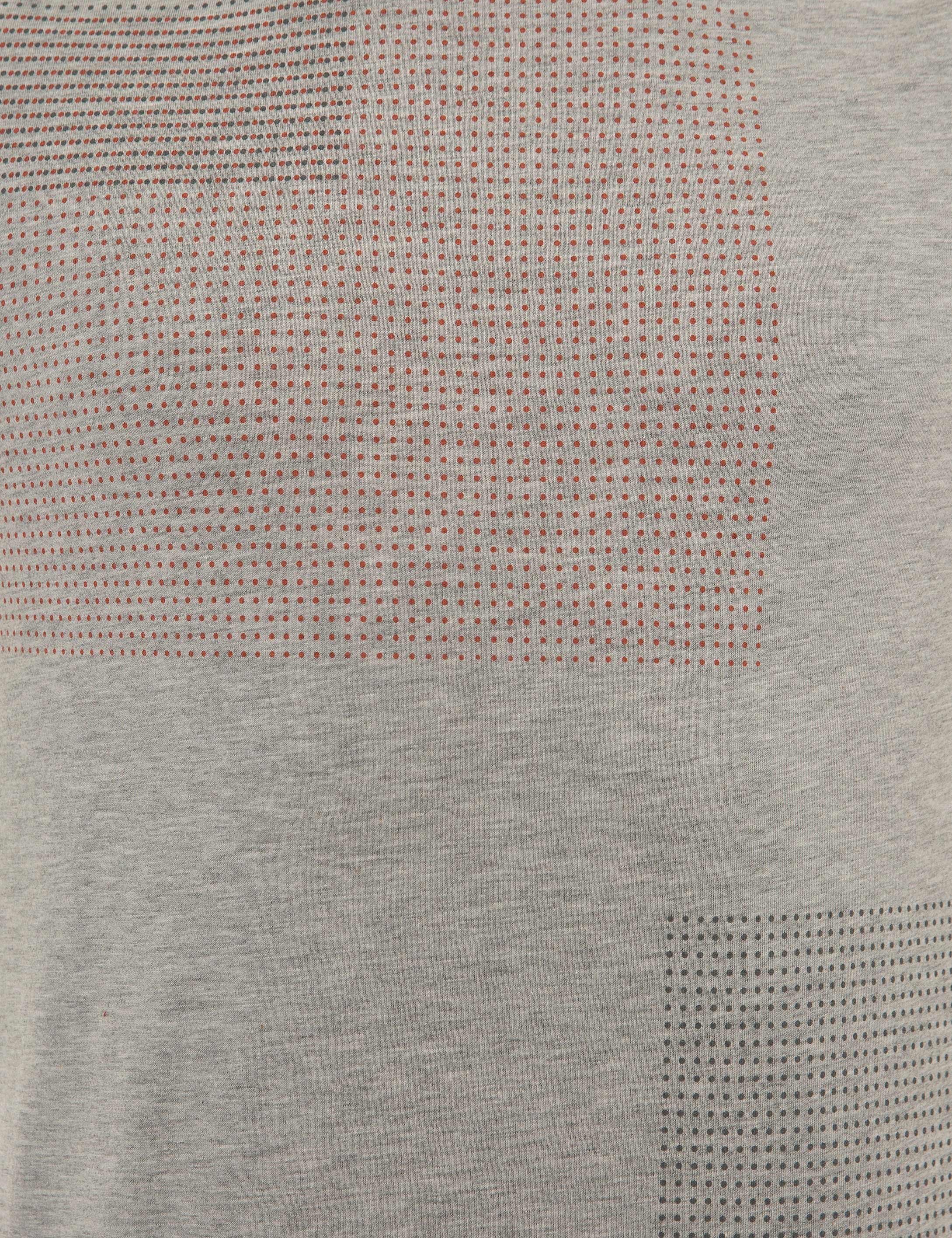 Açık Gri Melanj Slim Fit Bisiklet Yaka T-Shirt - Image 5
