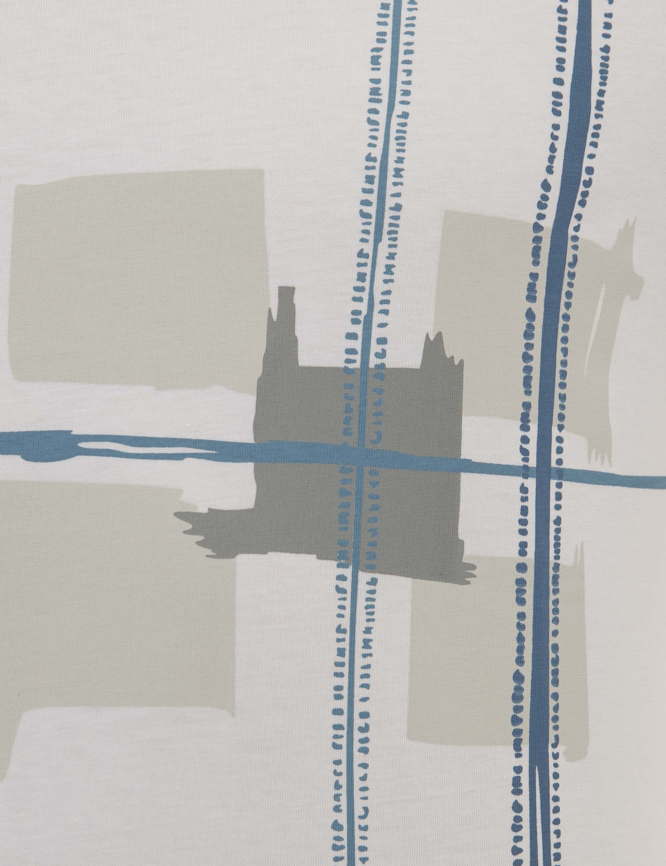 Beyaz Slim Fit Bisiklet Yaka T-Shirt