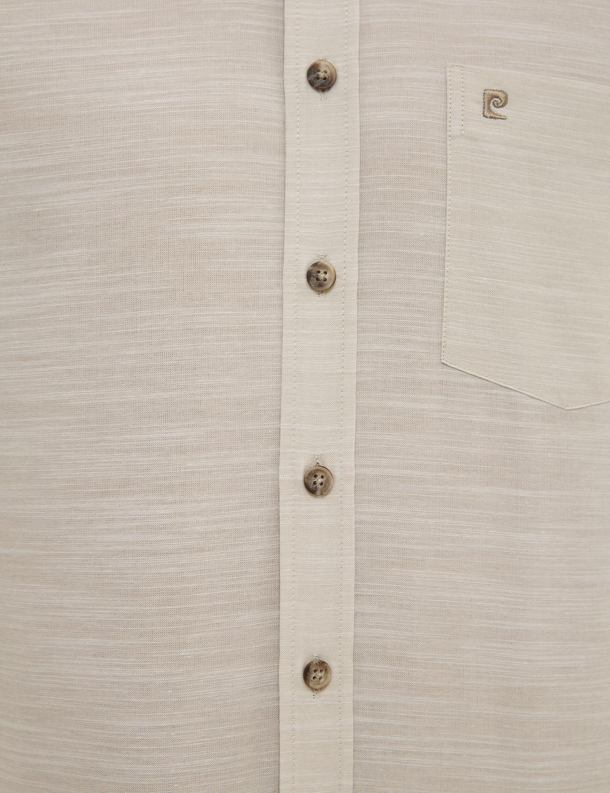 Bej Regular Fit Kısa Kollu Gömlek - 50223806047