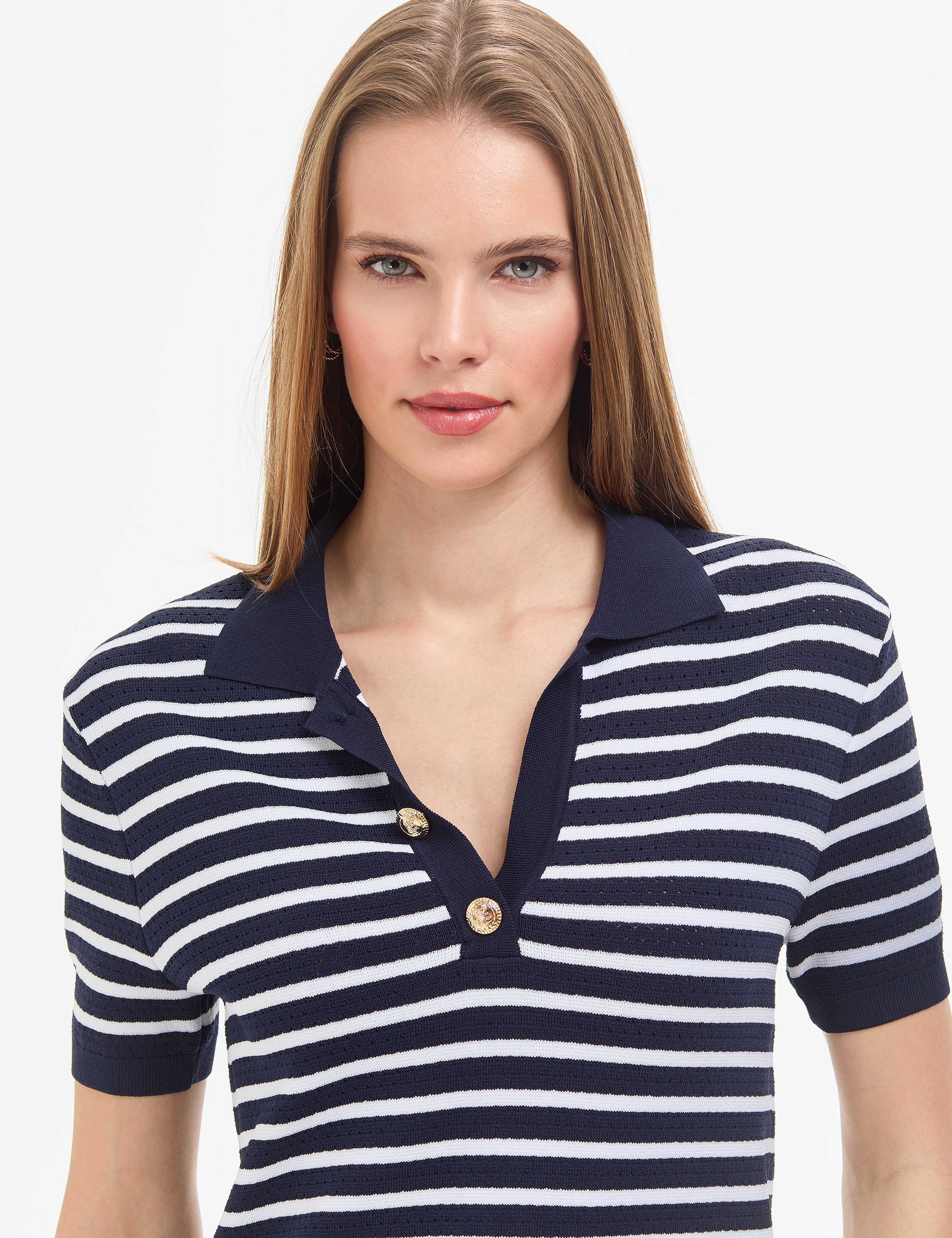 Lacivert  Slim Fit Polo Yaka Triko Tişört