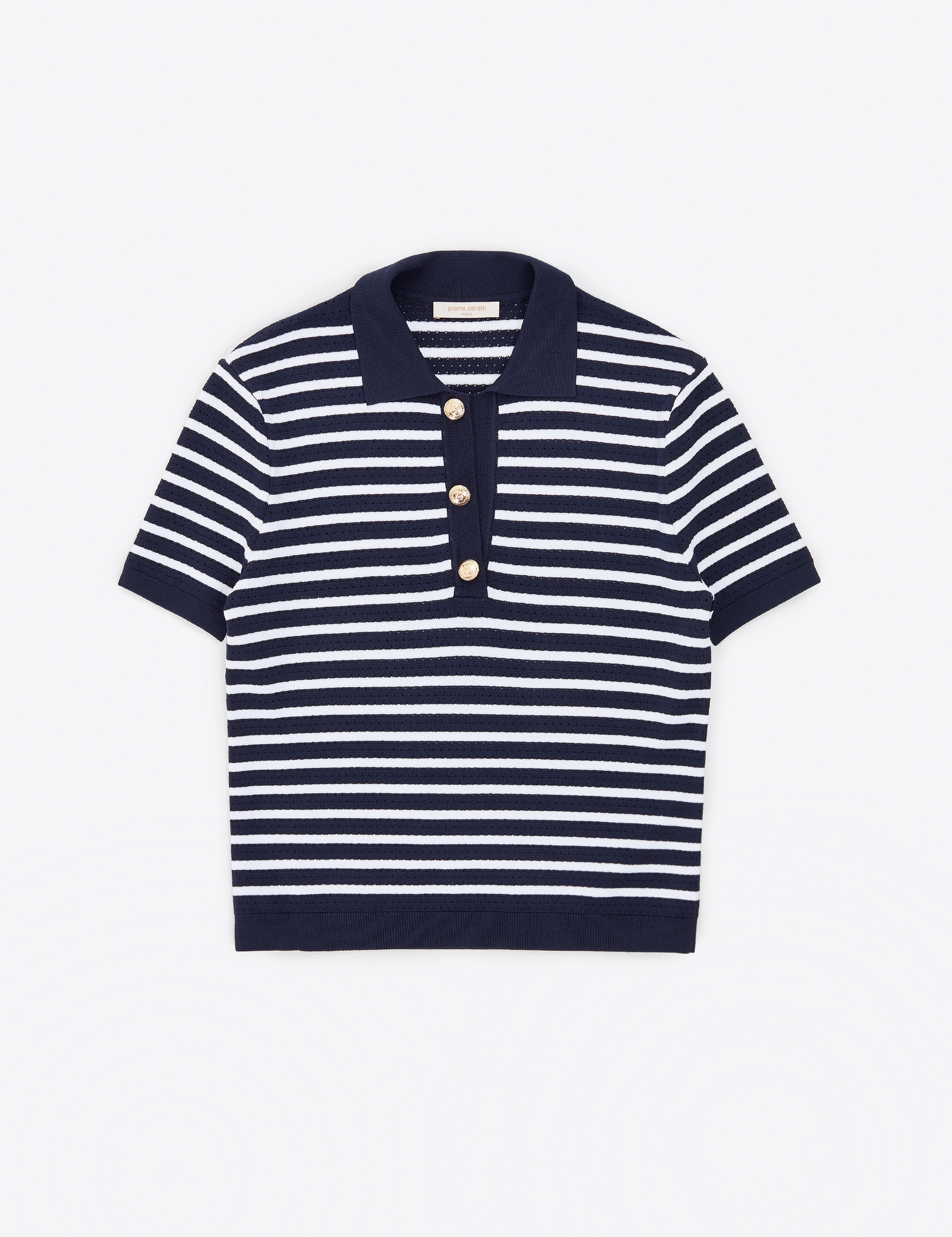 Lacivert  Slim Fit Polo Yaka Triko Tişört