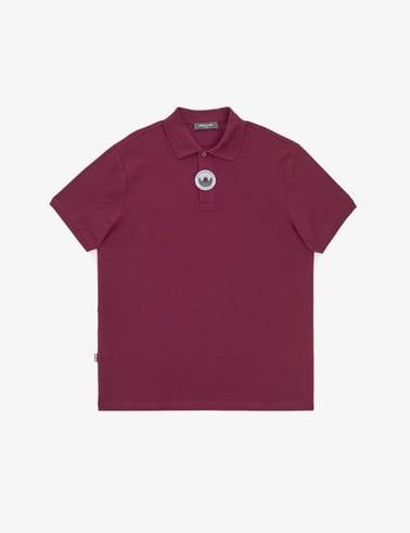 Bordo Slim Fit %100 Pamuk Düğmeli Polo Yaka Basic Tişört