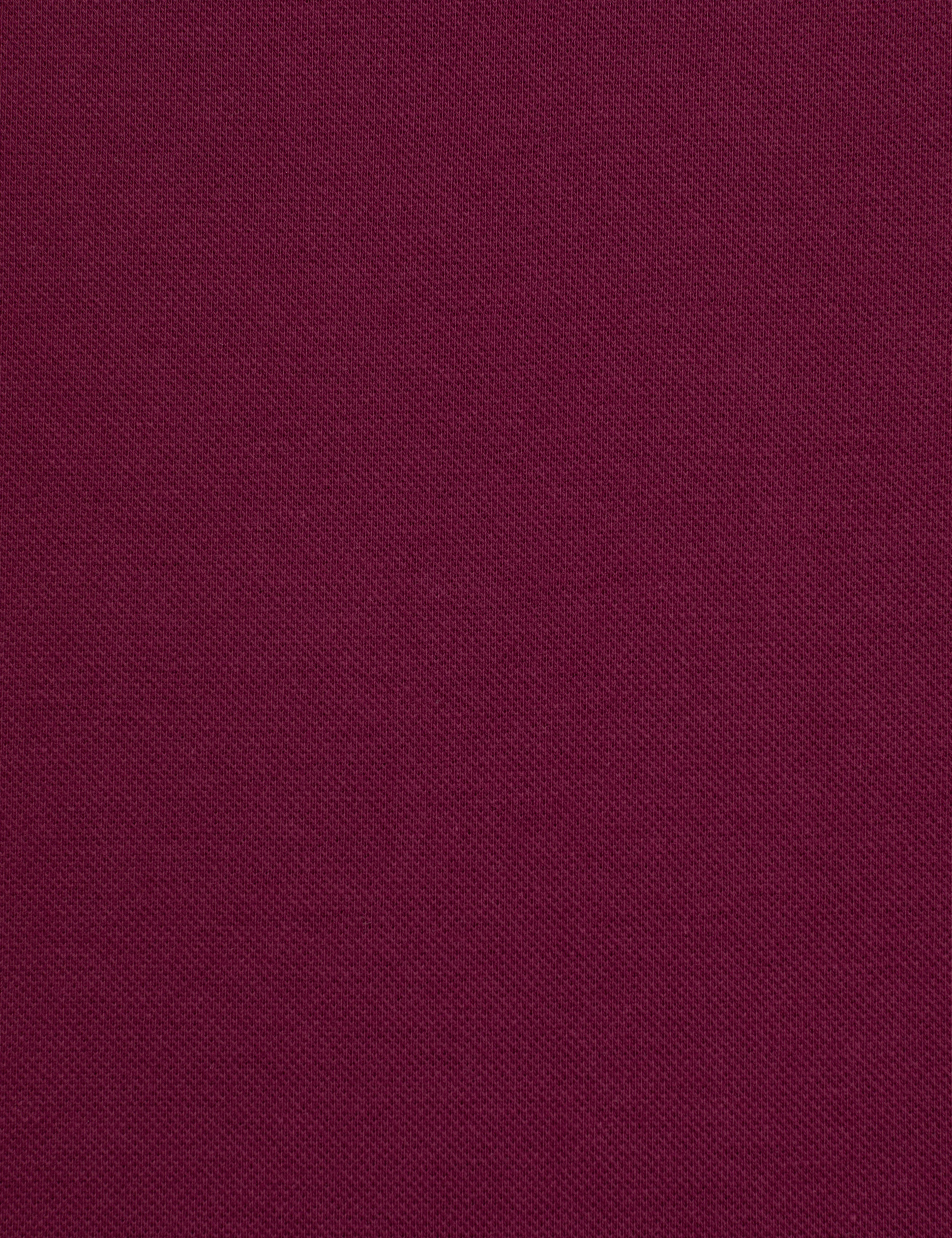 Bordo Slim Fit %100 Pamuk Düğmeli Polo Yaka Basic Tişört