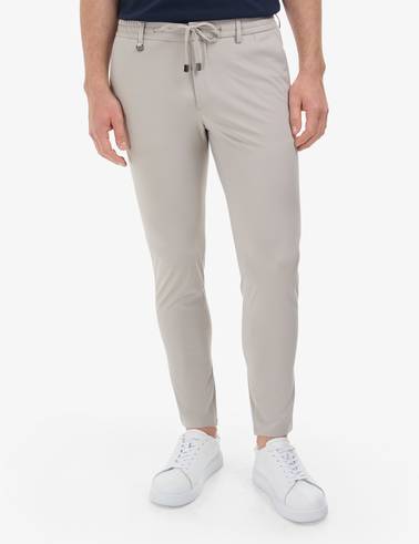 Gri Ex. Slim Fit Beli Kordonlu Klasik Jogger Pantolon