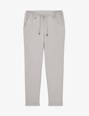 Gri Ex. Slim Fit Beli Kordonlu Klasik Jogger Pantolon