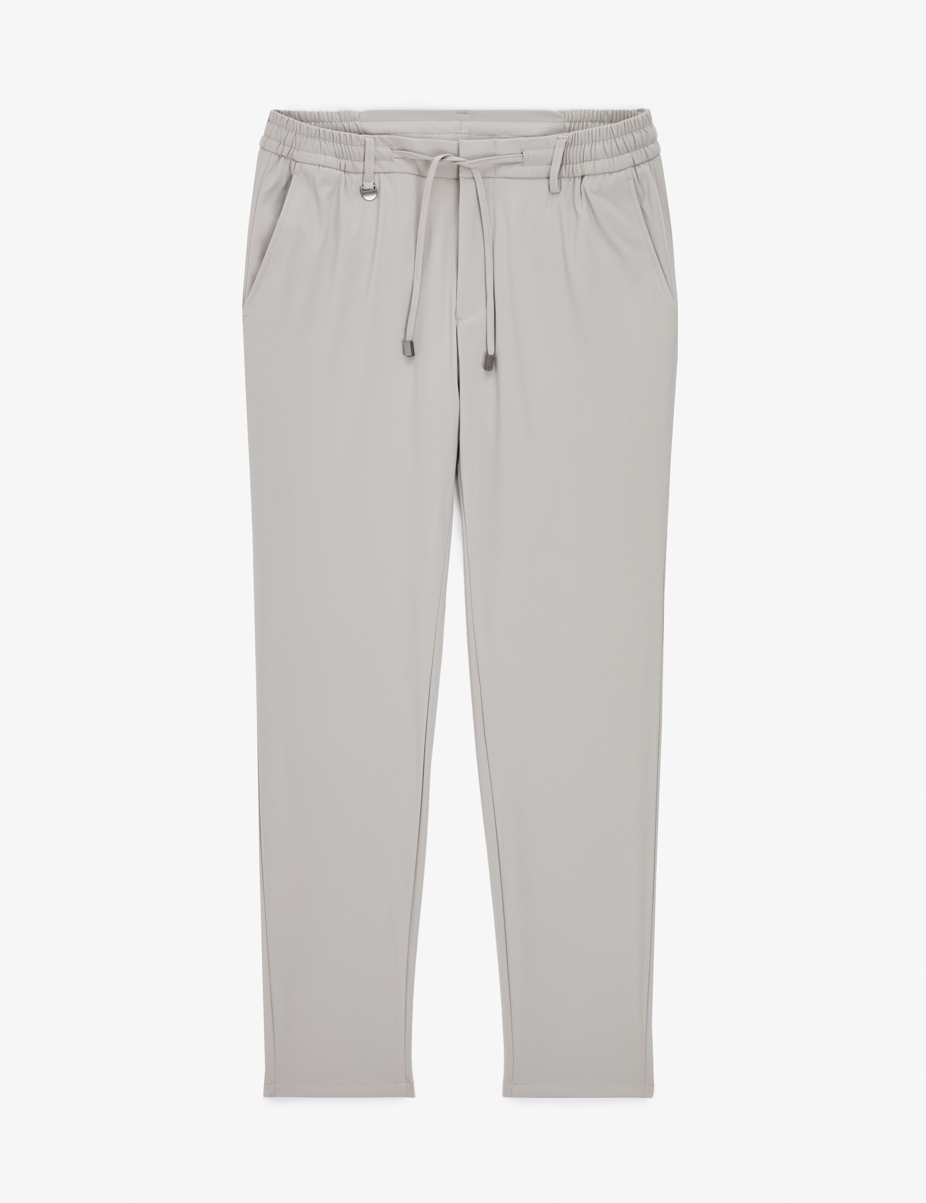 Gri Ex. Slim Fit Beli Kordonlu Klasik Jogger Pantolon