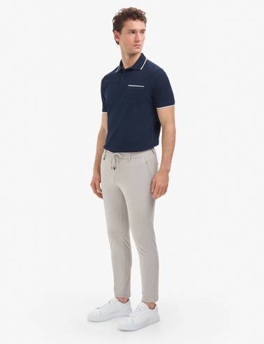 Gri Ex. Slim Fit Beli Kordonlu Klasik Jogger Pantolon