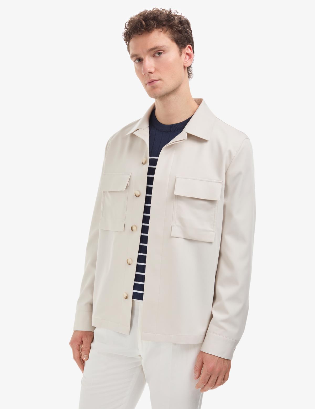 Bej Regular Fit Ceket