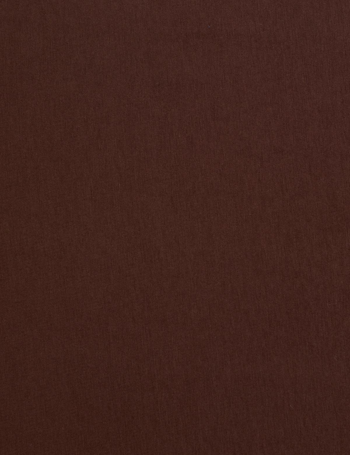 Koyu Kahverengi Slim Fit %100 Pamuk Bisiklet Yaka Basic Tişört - 50325307121