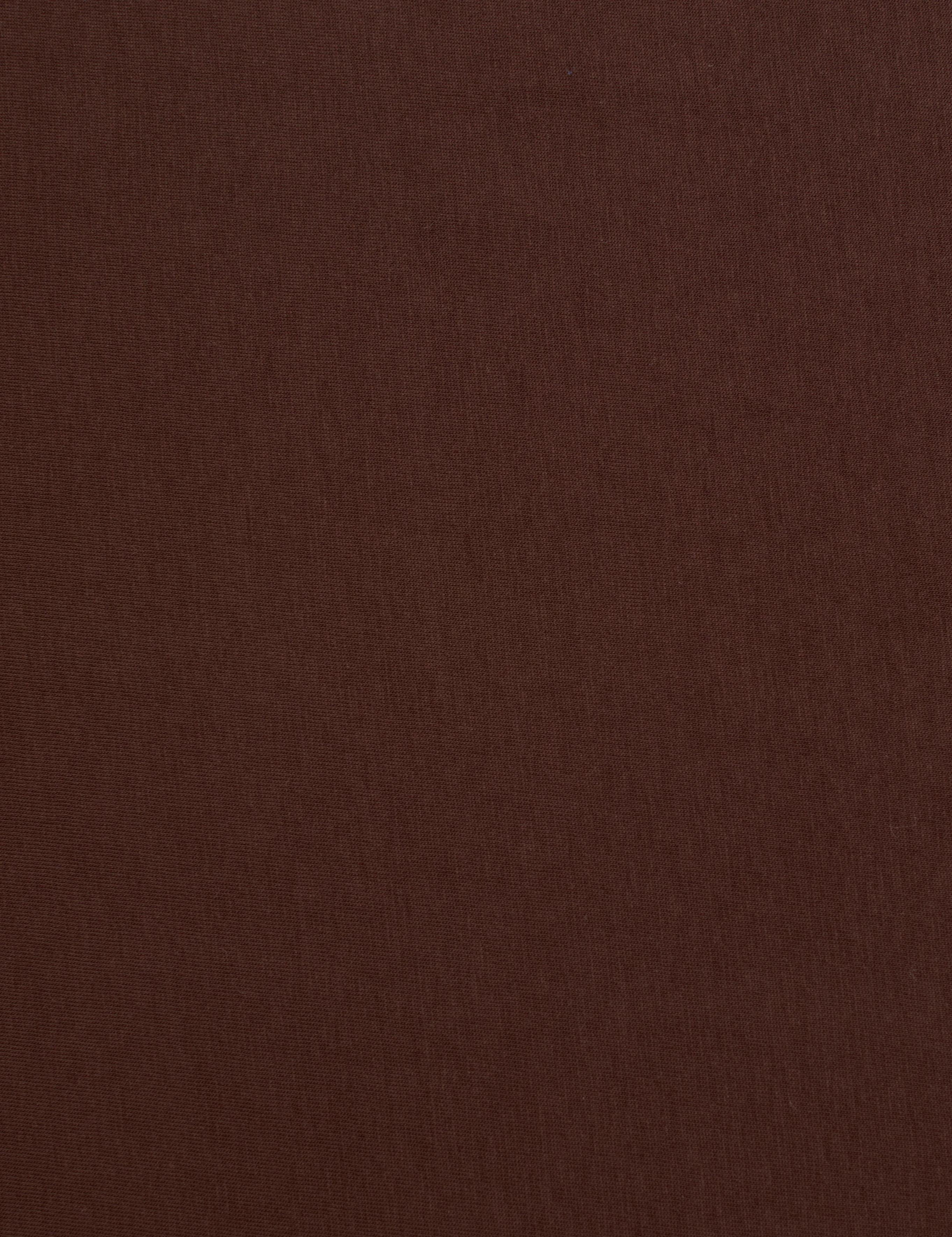 Koyu Kahverengi Slim Fit %100 Pamuk Bisiklet Yaka Basic Tişört