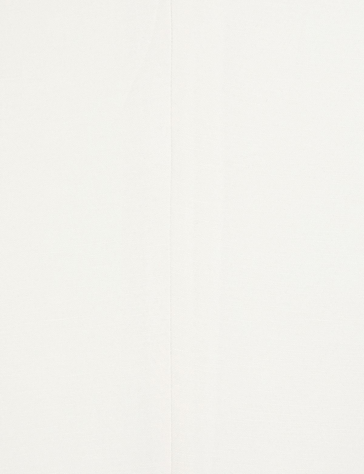 Beyaz Slim Fit Keten Karışımlı Pileli Pantolon - 50325165062