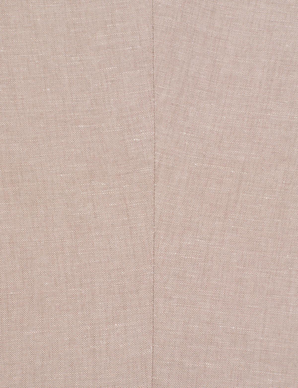 Açık Kahverengi Slim Fit Keten Karışımlı Pileli Pantolon - 50325165006