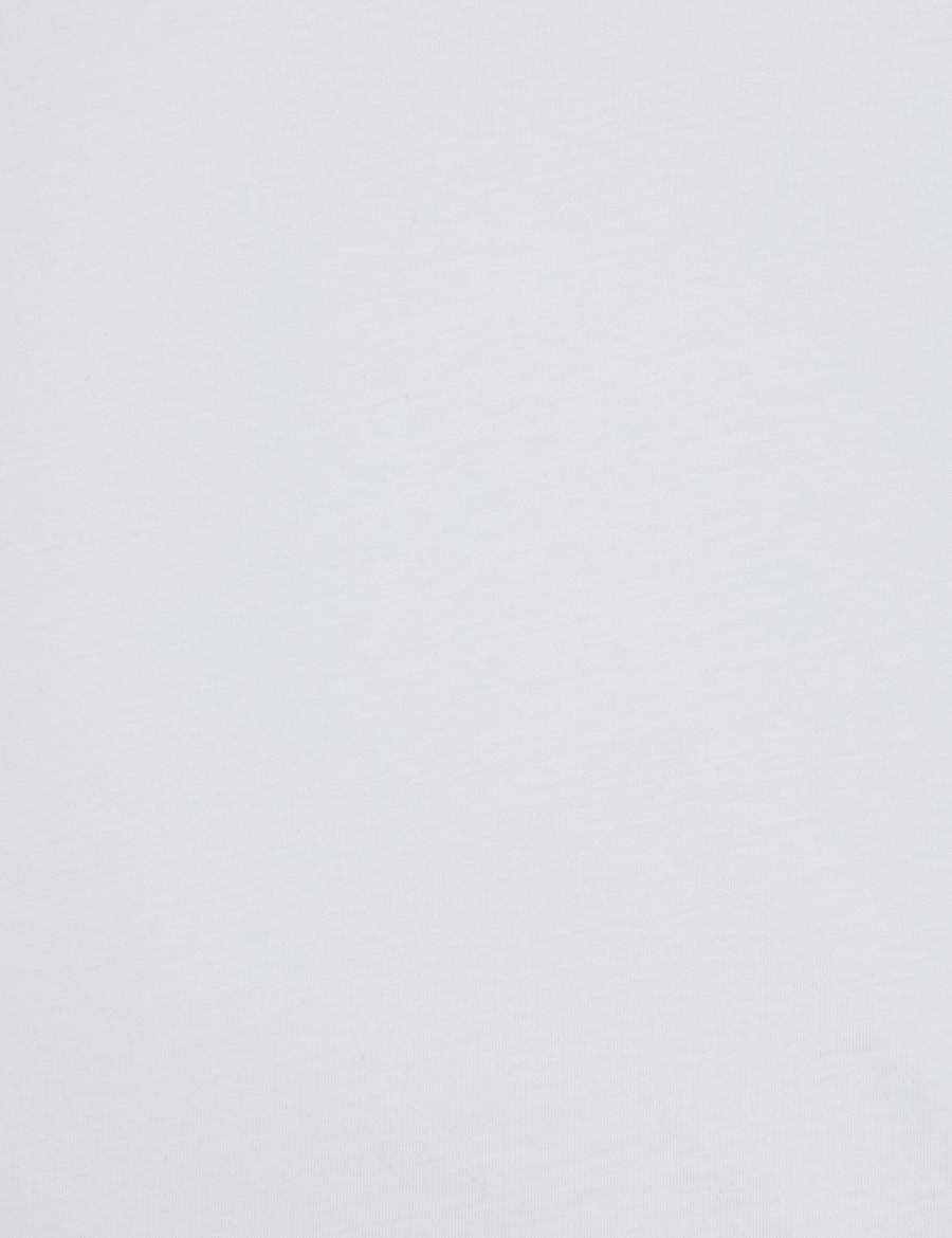 Beyaz Regular Fit %100 Pamuk Bisiklet Yaka Basic Tişört