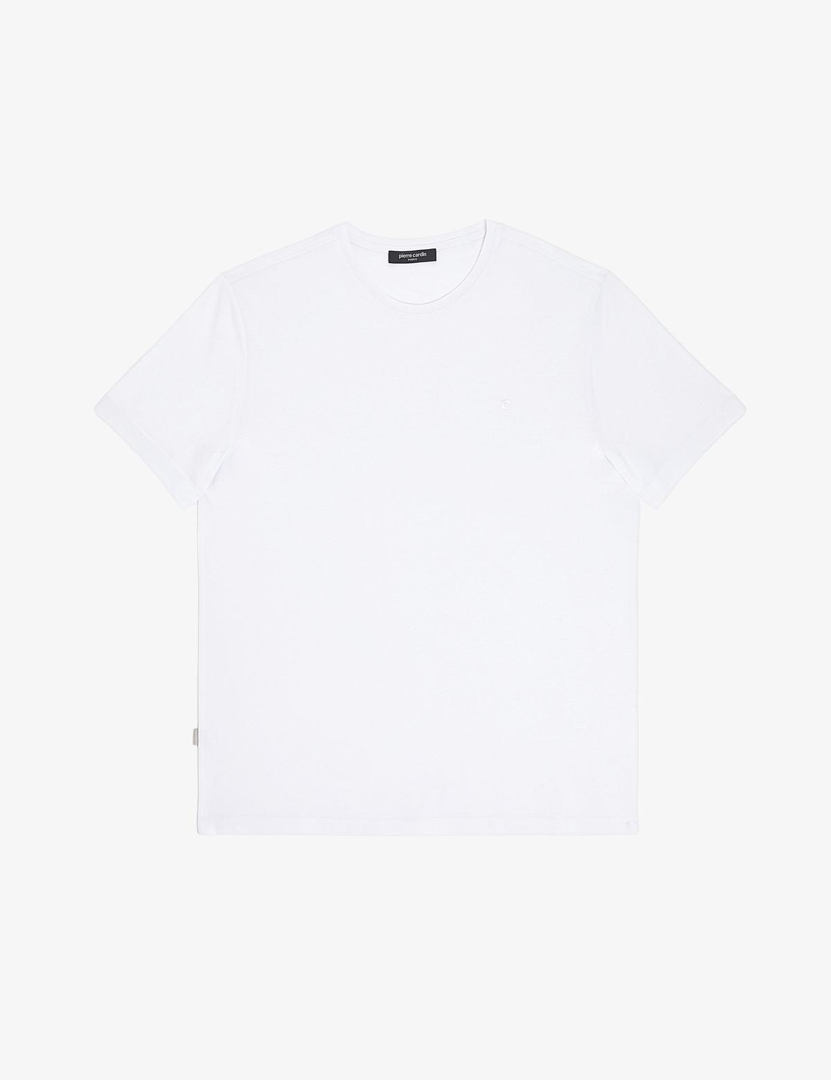 Beyaz Regular Fit %100 Pamuk Bisiklet Yaka Basic Tişört - 50325299004