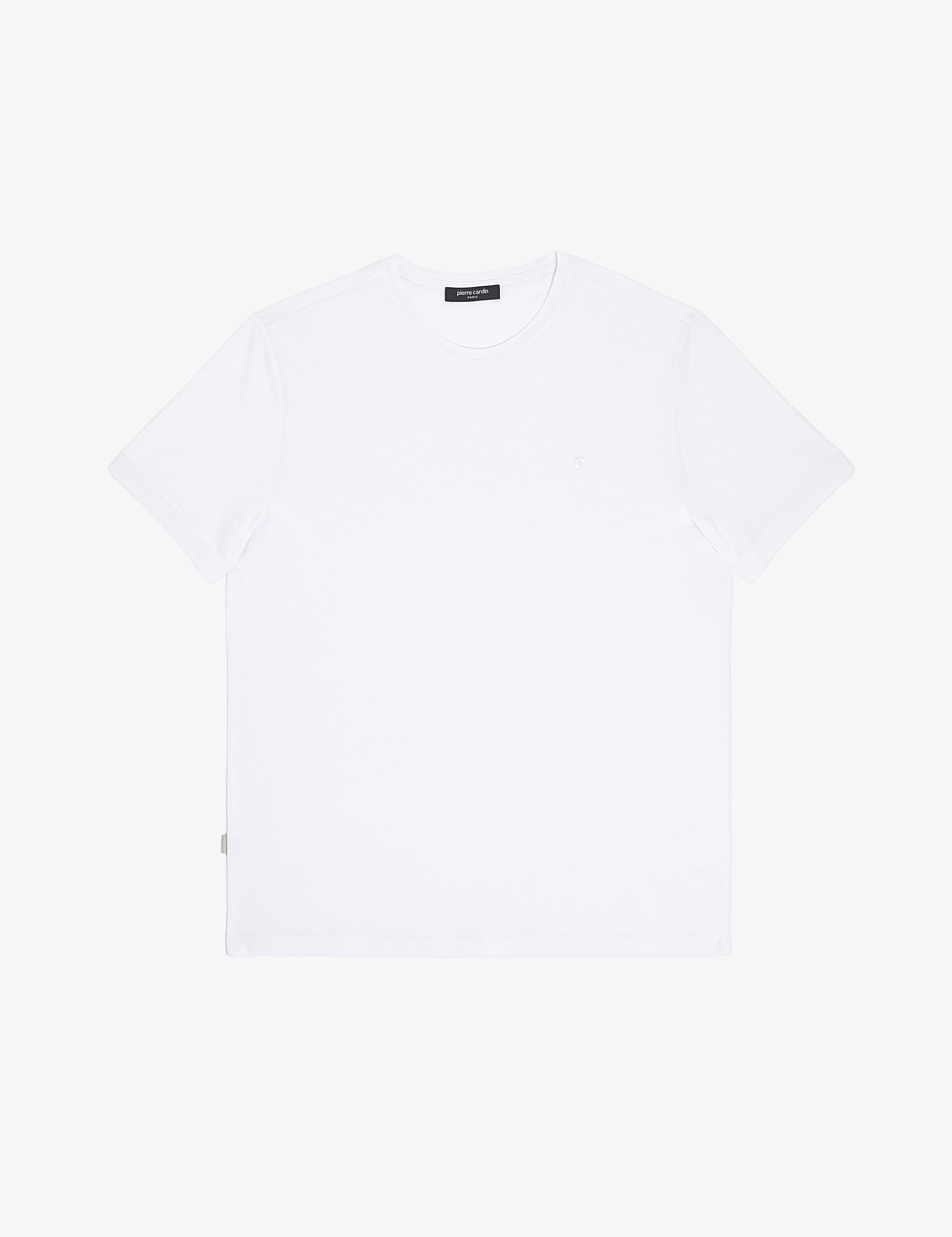 Beyaz Regular Fit %100 Pamuk Bisiklet Yaka Basic Tişört - Image 6