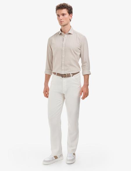 Bej Regular Fit Uzun Kollu Gömlek - 50320900001