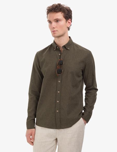 Haki Regular Fit Uzun Kollu Gömlek - 50320941013