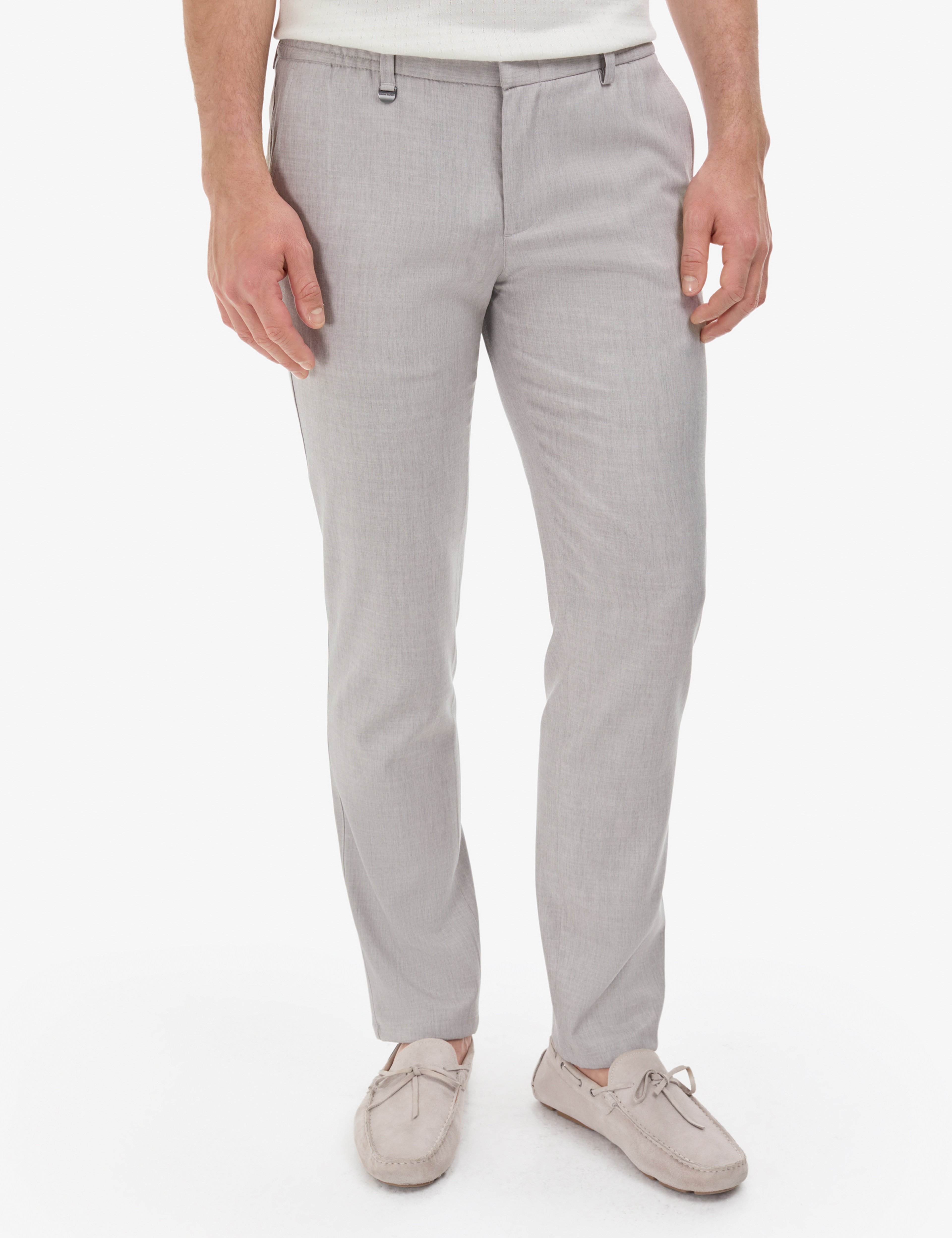Gri Slim Fit Beli Lastikli Klasik Jogger Pantolon - Image 2