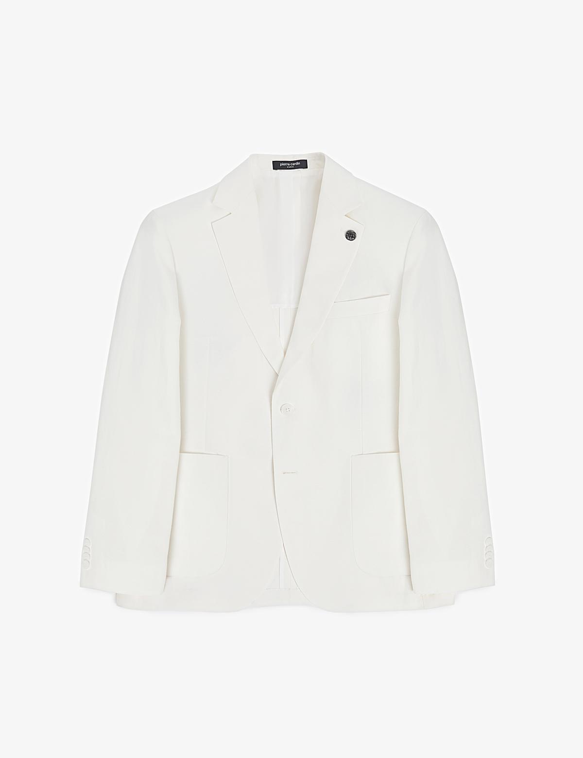 Ekru Slim Fit Takım Elbise - 50325461017