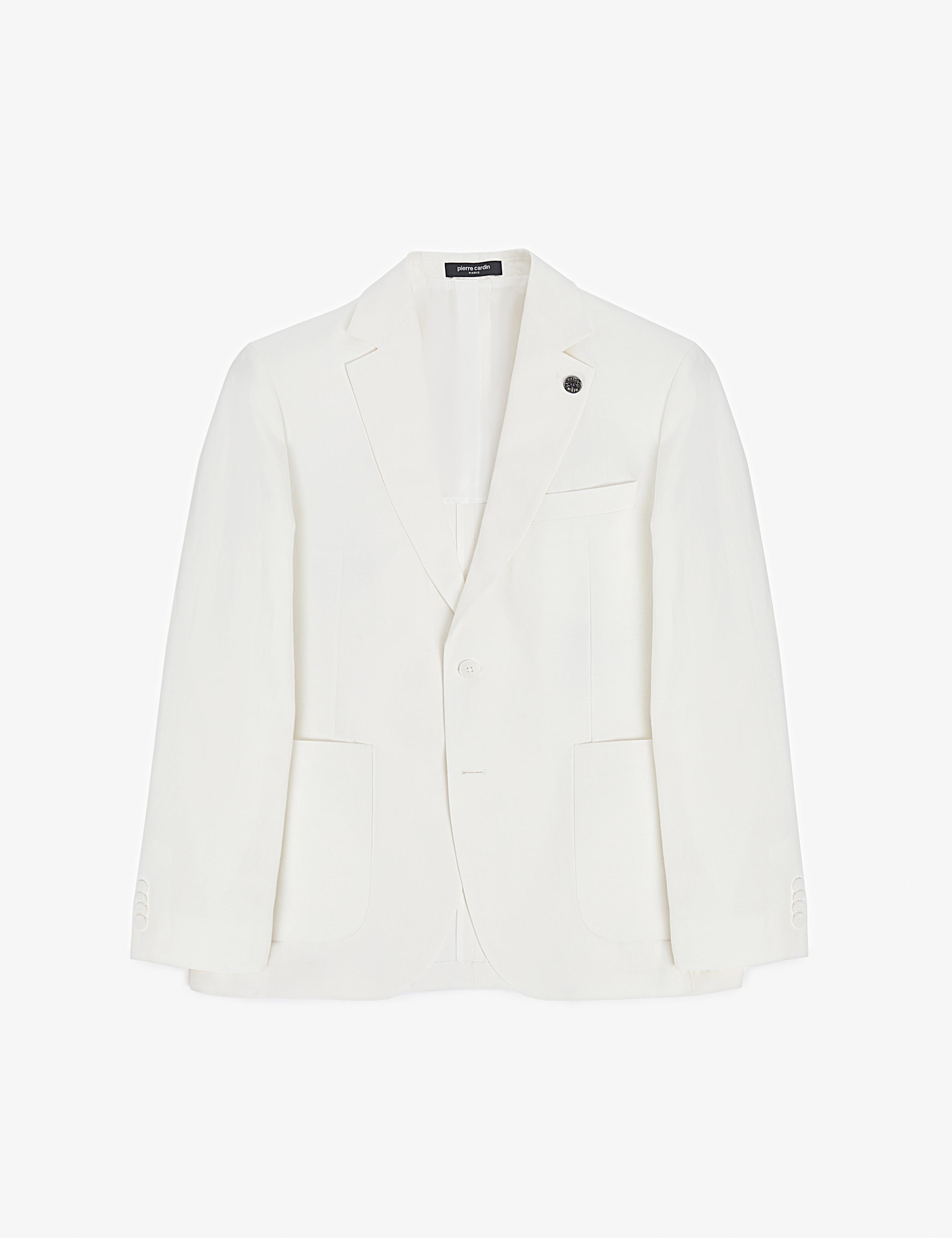 Ekru Slim Fit Takım Elbise