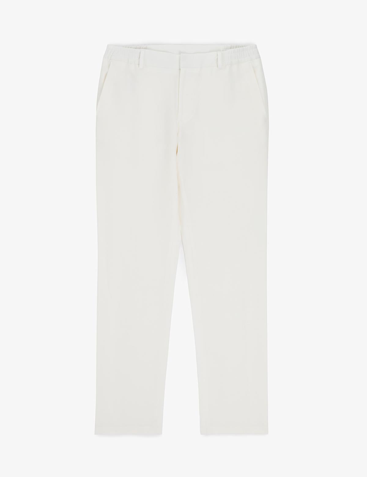 Ekru Slim Fit Takım Elbise - 50325461017