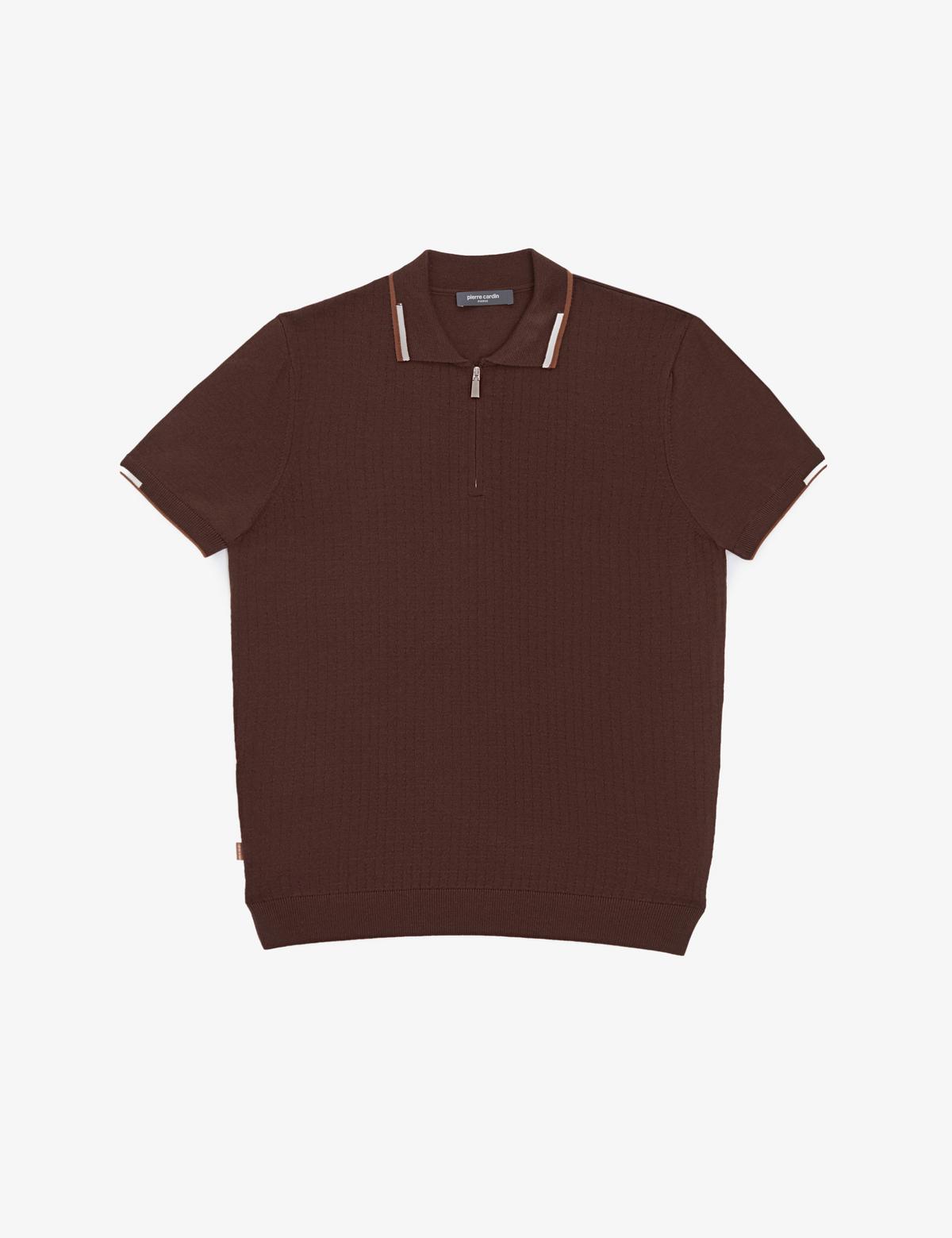 Kahverengi Slim Fit Kazak - 50320803045