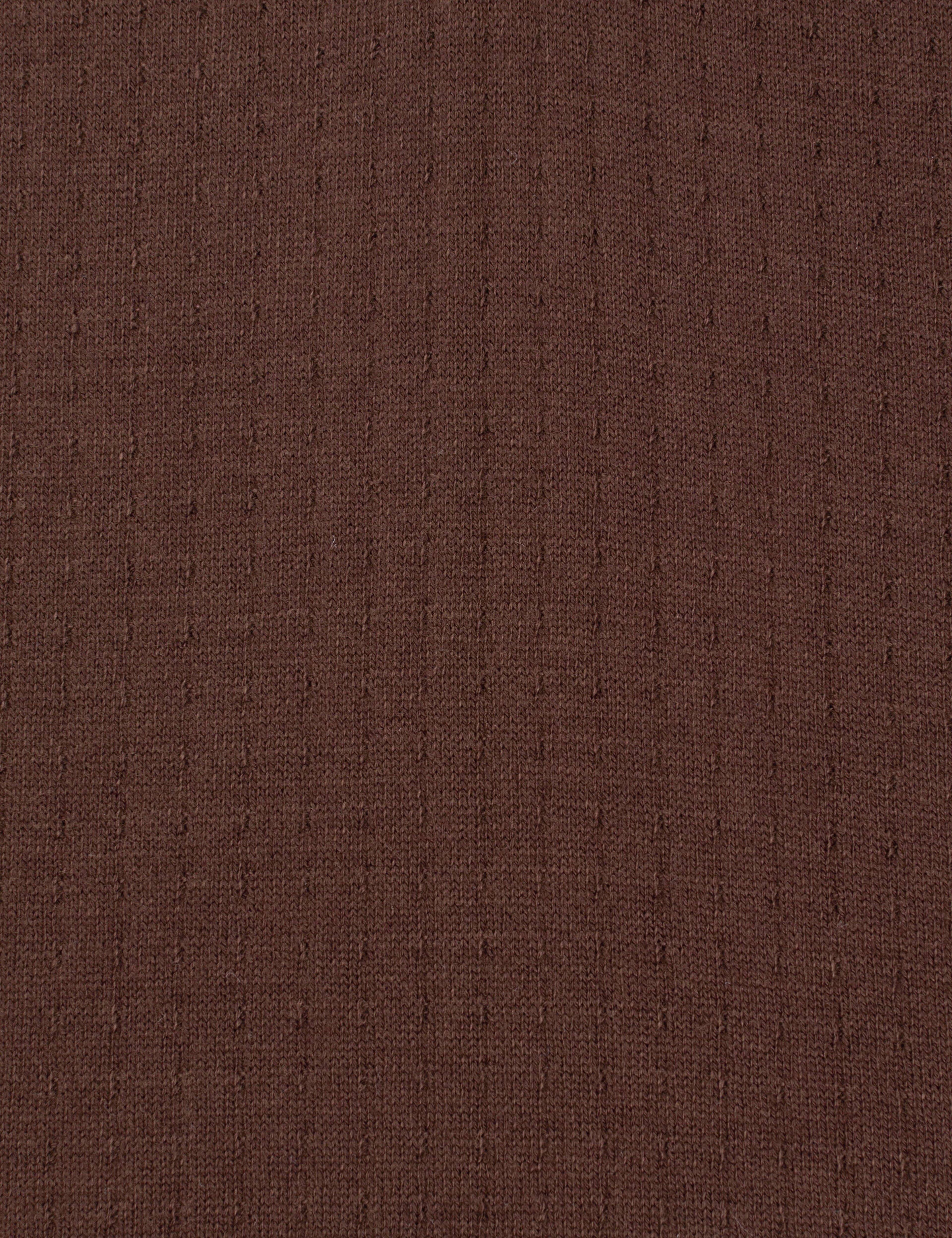 Kahverengi Slim Fit Polo Yaka Fermuarlı Triko Tişört - Image 7
