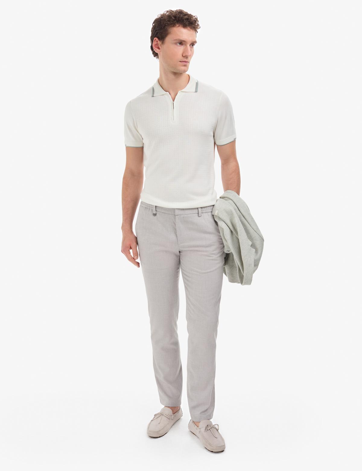 Ekru Slim Fit Kazak - 50320803001