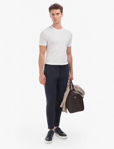 Ekru Slim Fit Bisiklet Yaka Triko Tişört