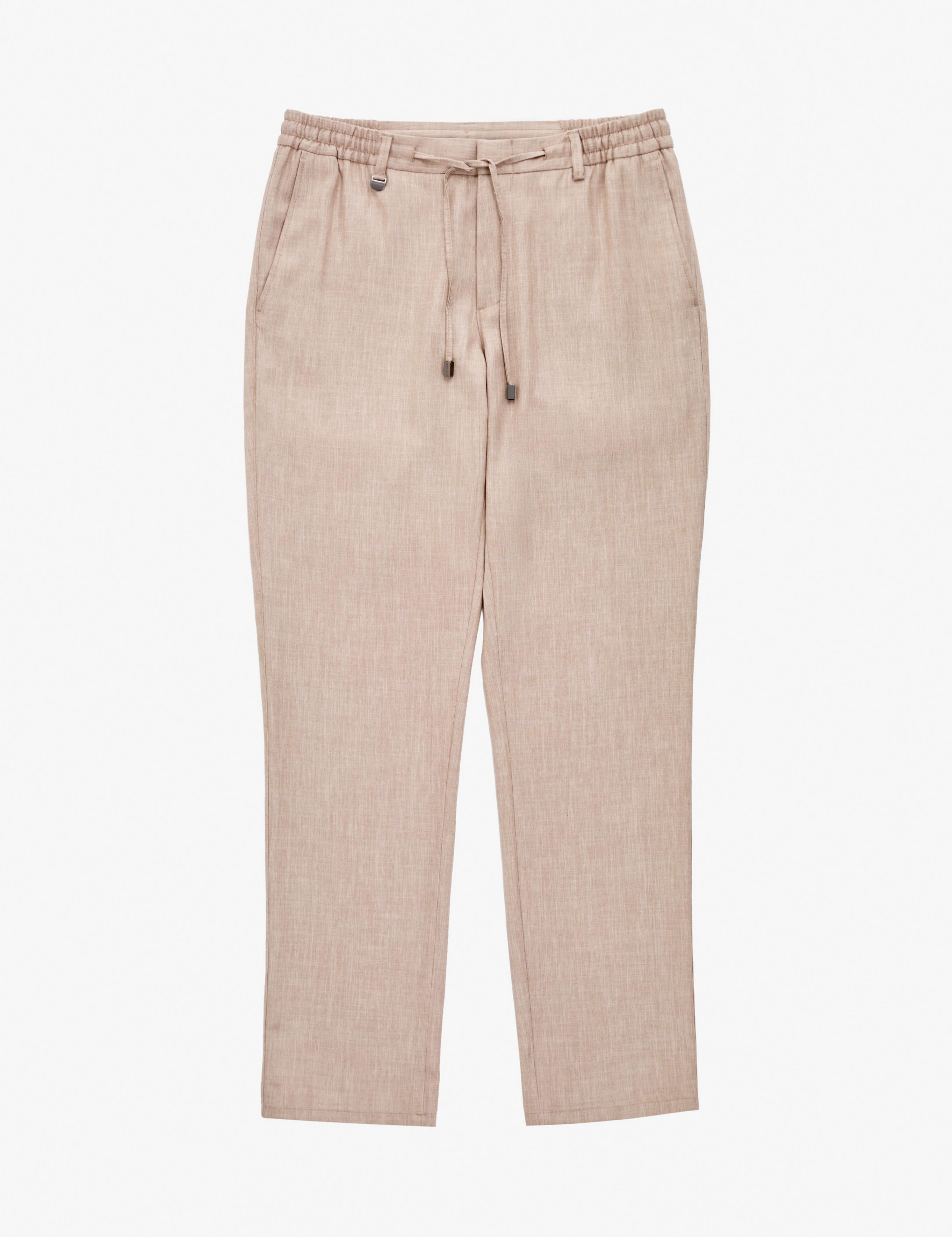 Bej Slim Fit Kumaş Pantolon