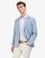 Açık Mavi Slim Fit Keten Karışımlı Ceket