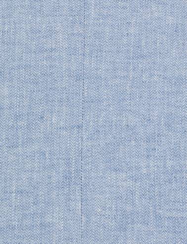 Açık Mavi Slim Fit Keten Karışımlı Ceket
