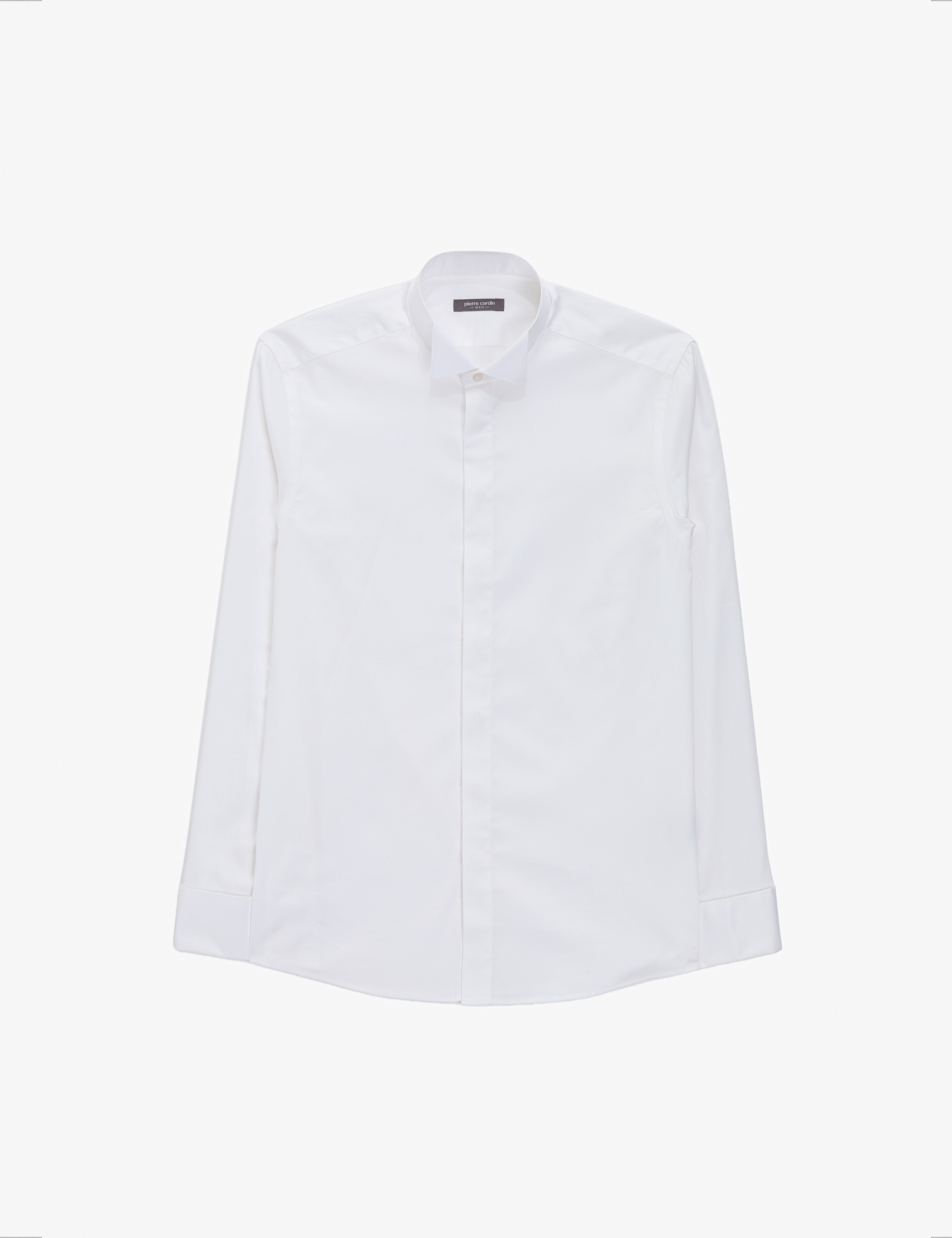 Beyaz Slim Fit Smokin Gömlek - Image 6