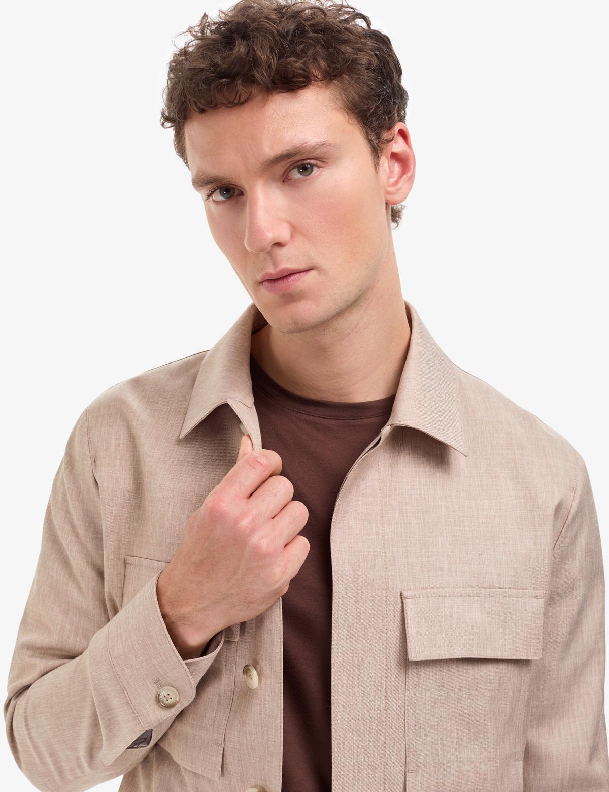 Bej Regular Fit Ceket - 50319599089